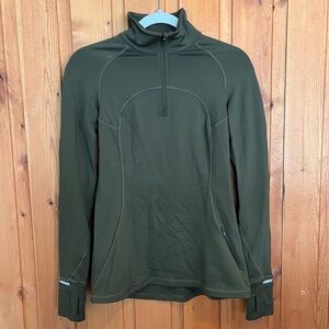 Lululemon Green First Mile 1/2 Zip